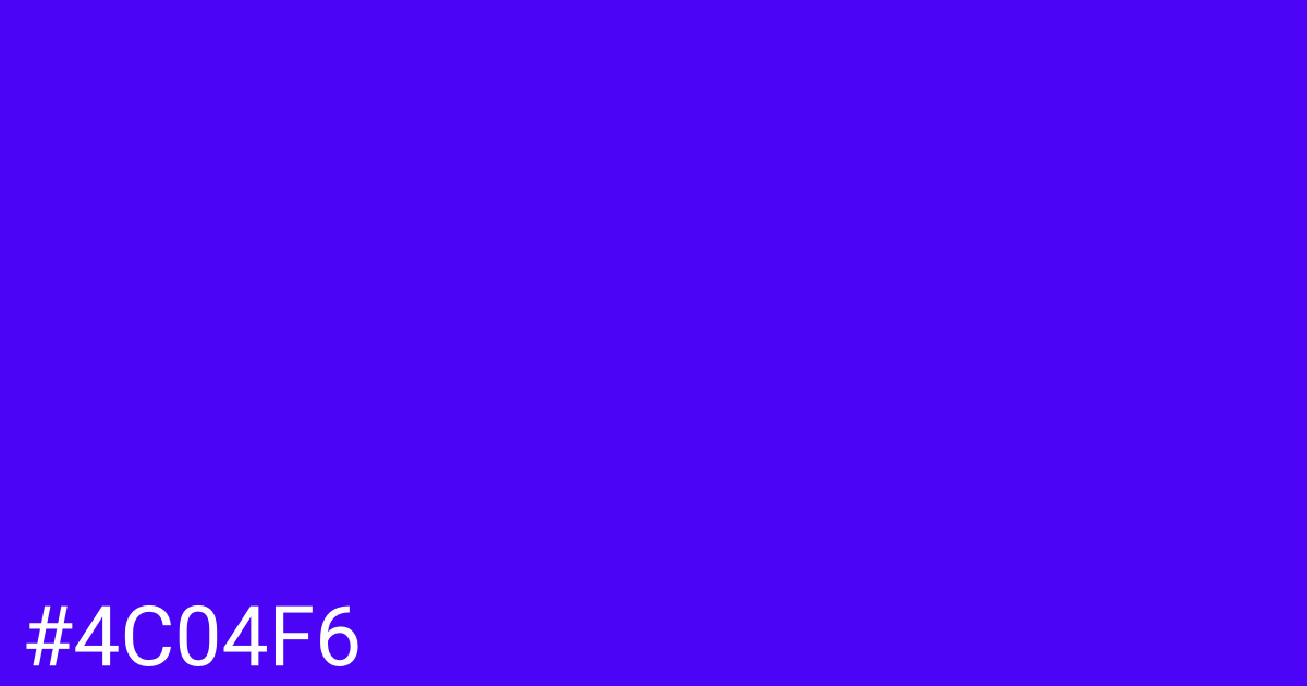 Hex color #4c04f6 graphic