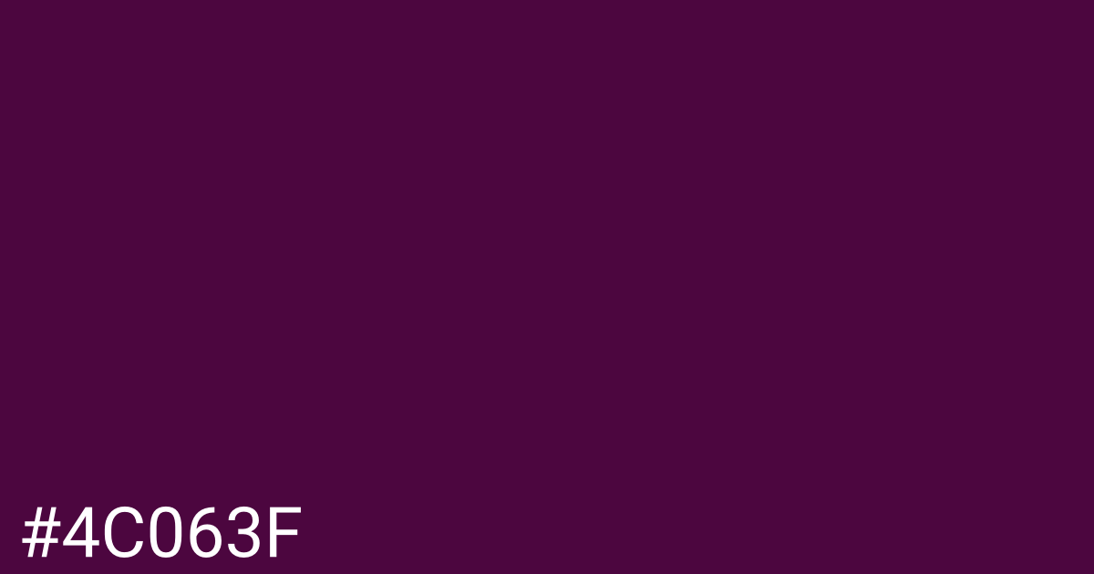 Hex color #4c063f graphic