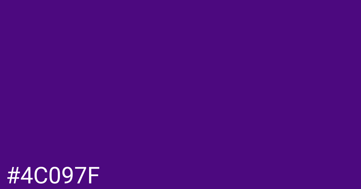 Hex color #4c097f graphic