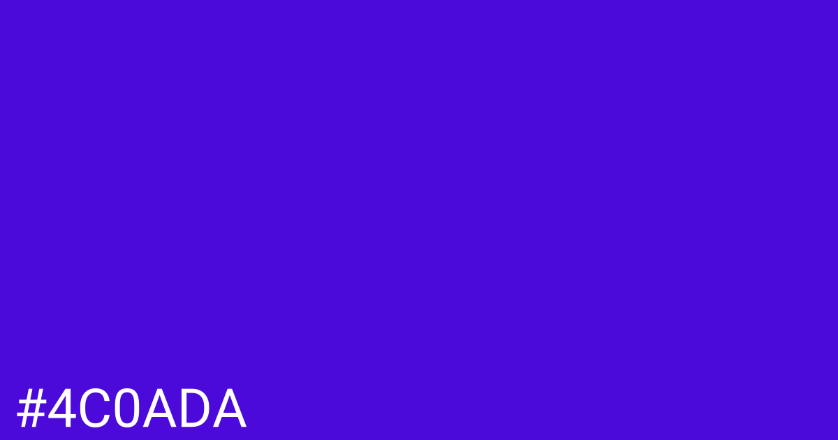 Hex color #4c0ada graphic