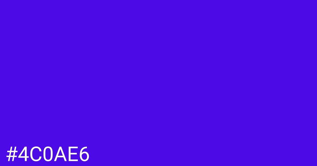 Hex color #4c0ae6 graphic