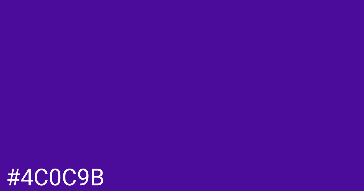 Hex color #4c0c9b graphic