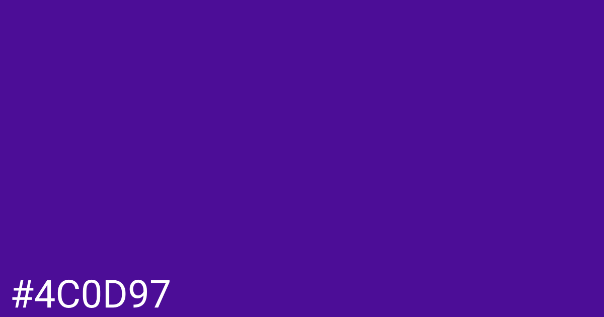Hex color #4c0d97 graphic