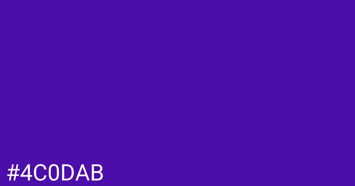 Hex color #4c0dab graphic