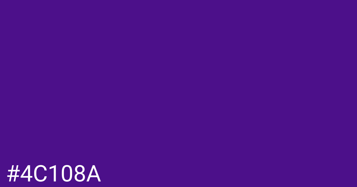 Hex color #4c108a graphic
