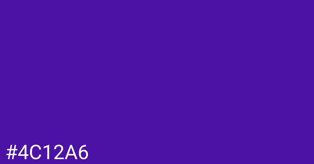 Hex color #4c12a6 graphic