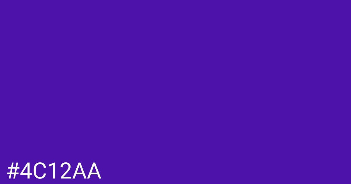 Hex color #4c12aa graphic