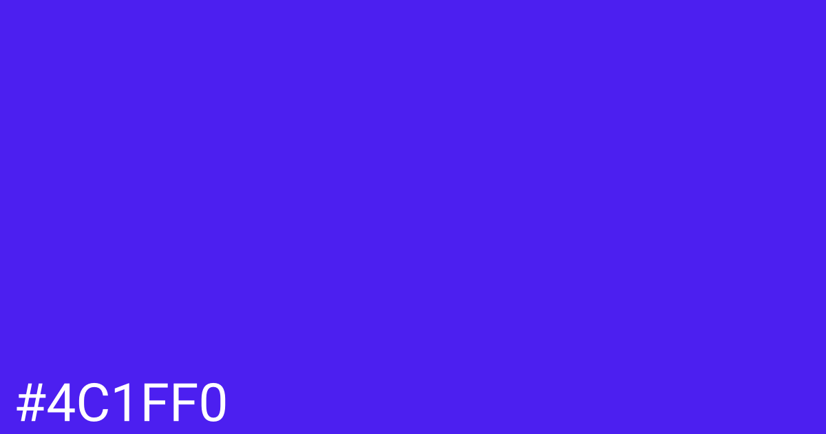 Hex color #4c1ff0 graphic