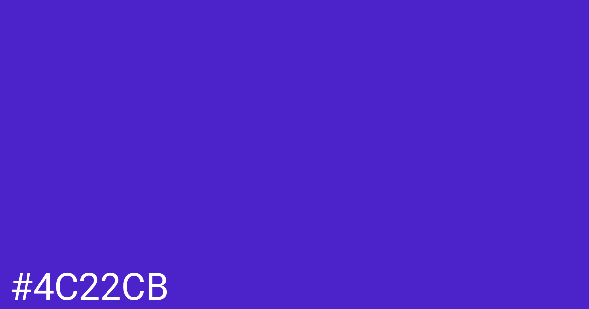 Hex color #4c22cb graphic