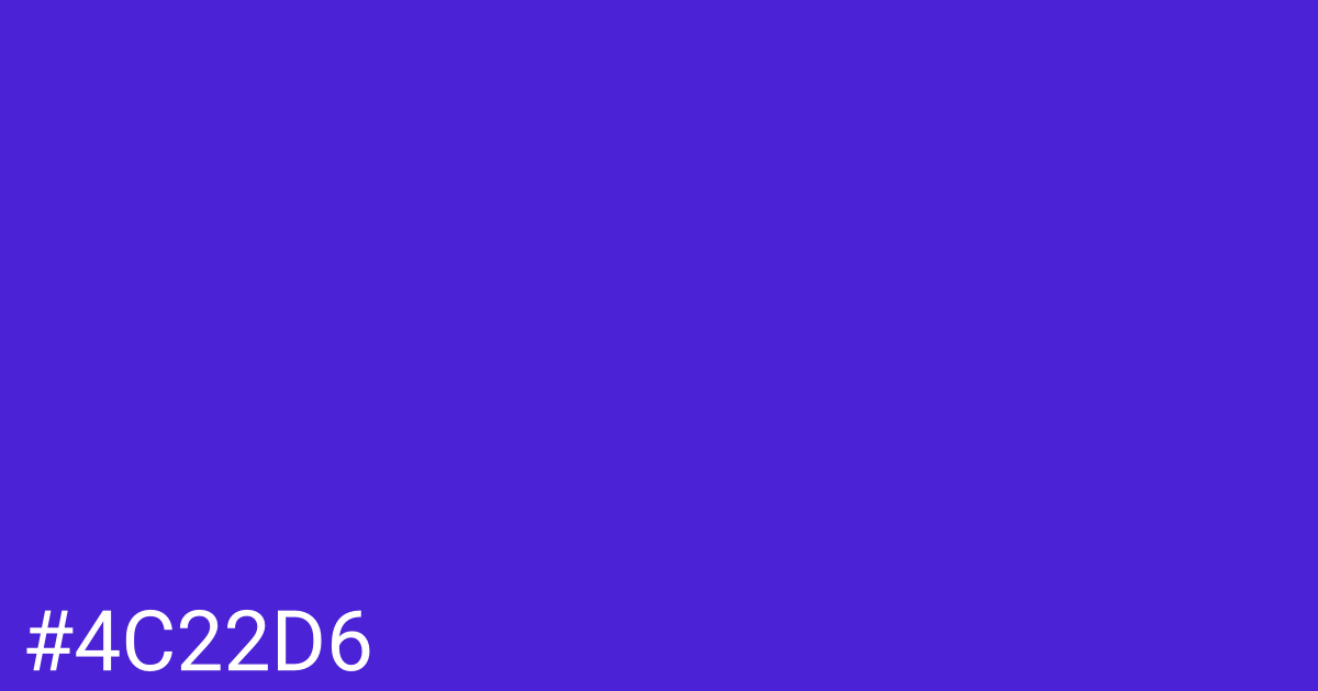 Hex color #4c22d6 graphic