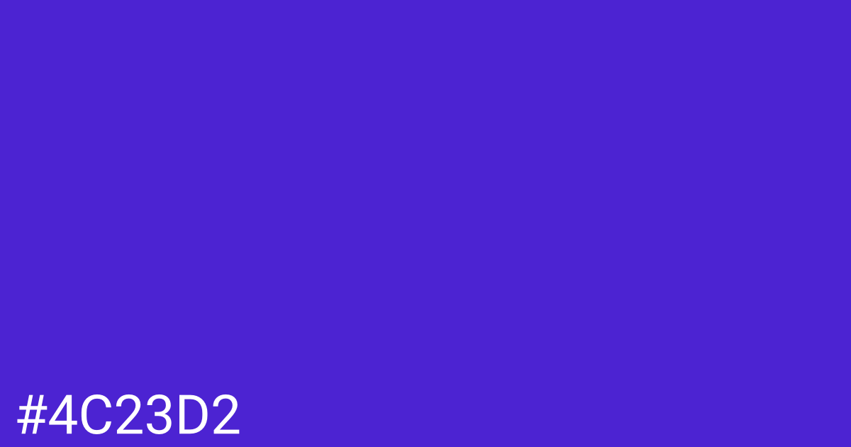 Hex color #4c23d2 graphic