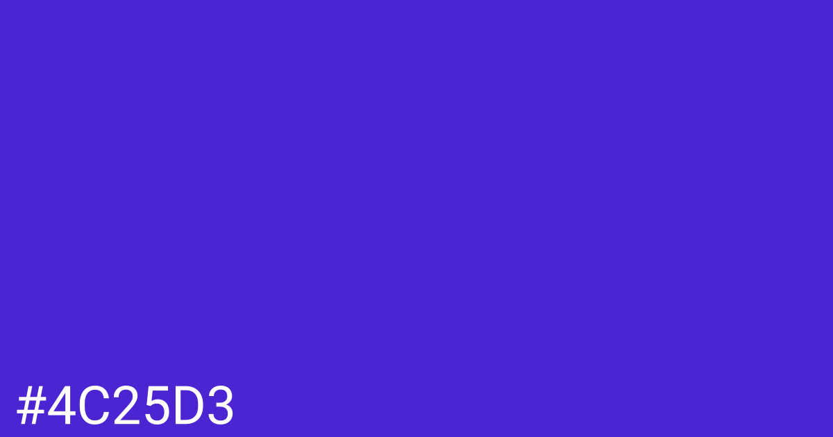 Hex color #4c25d3 graphic