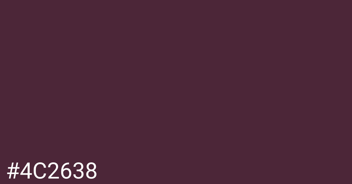 Hex color #4c2638 graphic