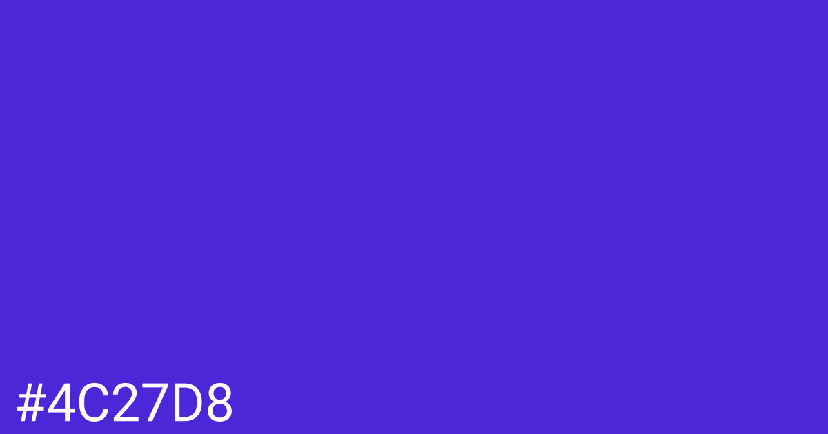 Hex color #4c27d8 graphic