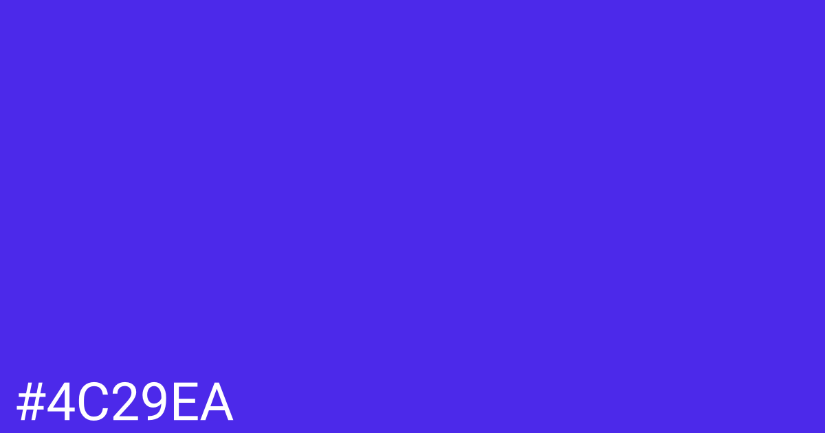Hex color #4c29ea graphic