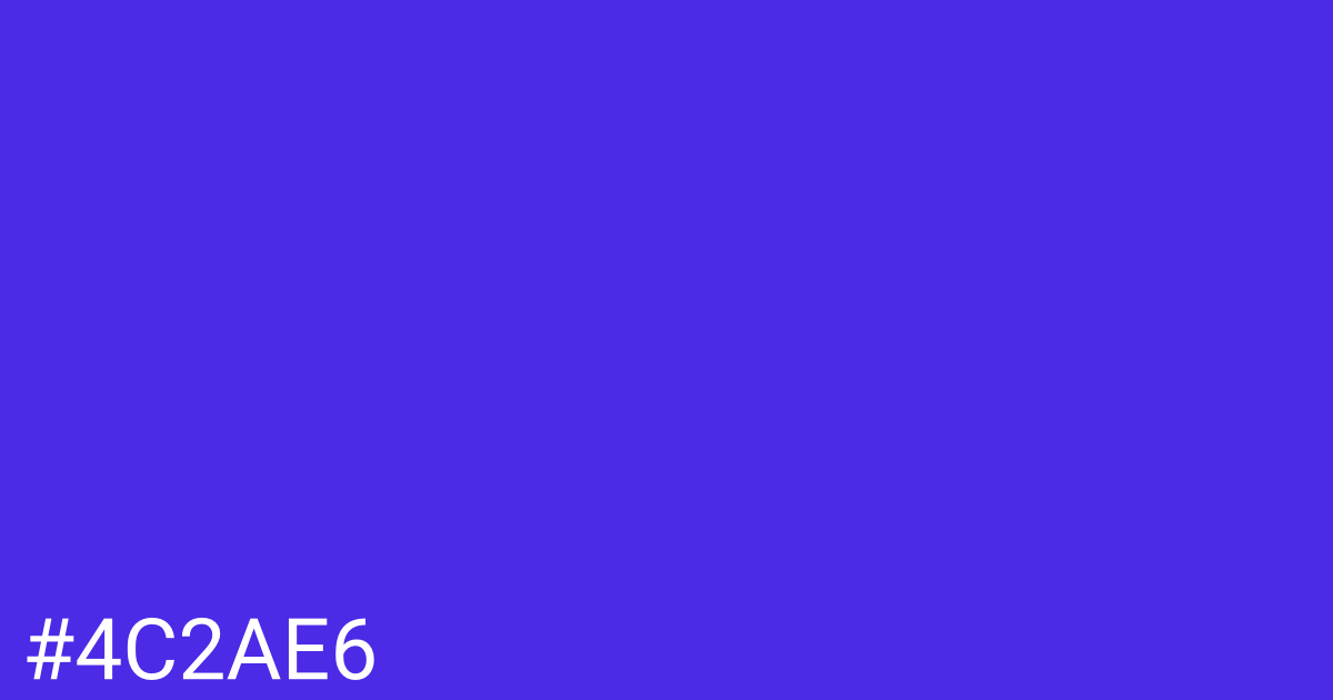 Hex color #4c2ae6 graphic