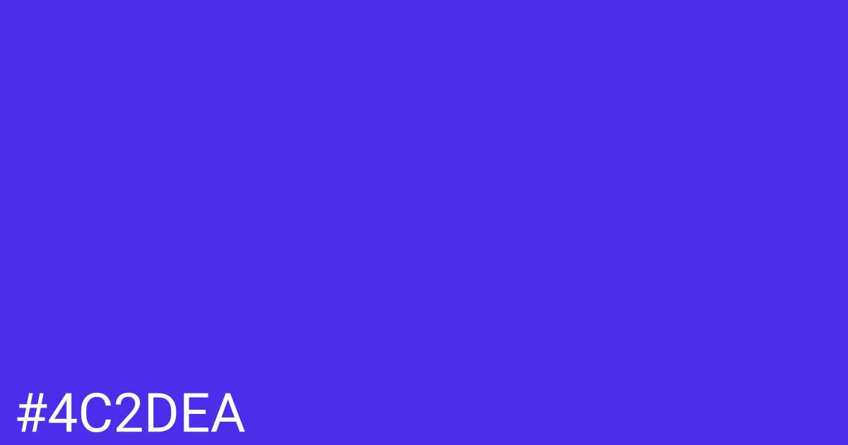 Hex color #4c2dea graphic