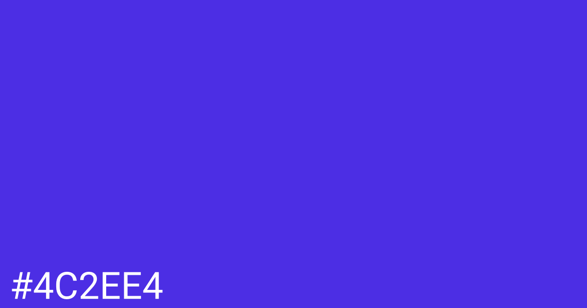 Hex color #4c2ee4 graphic