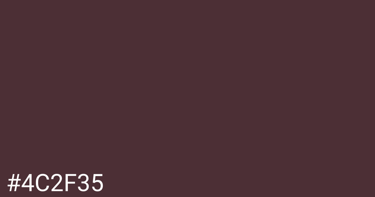 Hex color #4c2f35 graphic