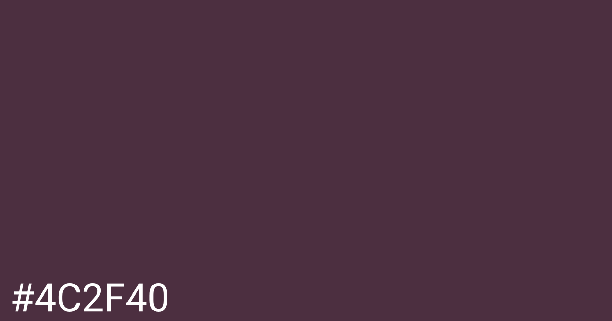 Hex color #4c2f40 graphic