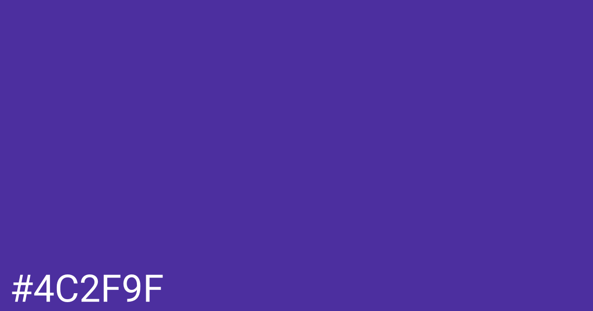 Hex color #4c2f9f graphic