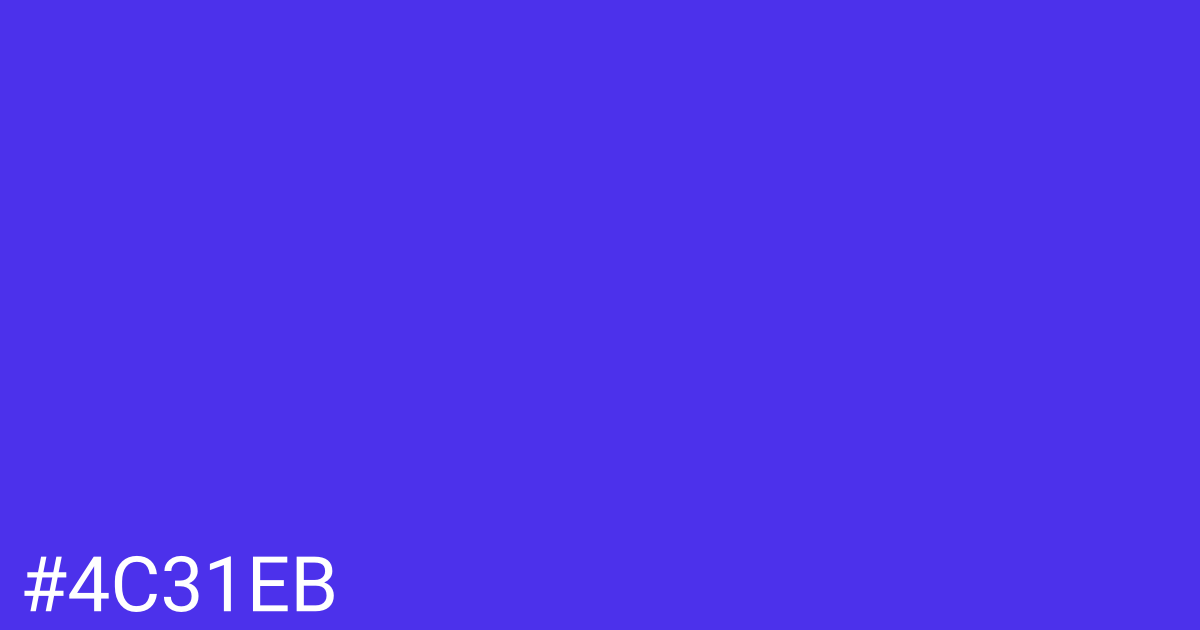 Hex color #4c31eb graphic