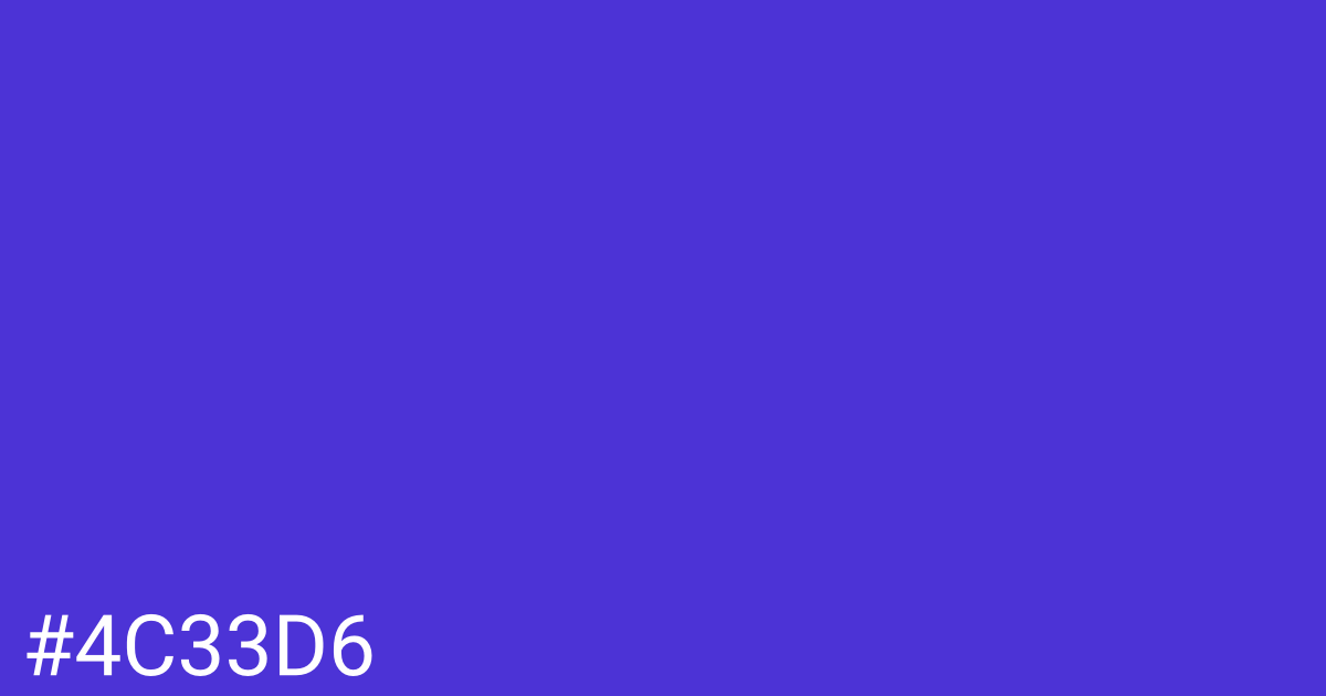 Hex color #4c33d6 graphic
