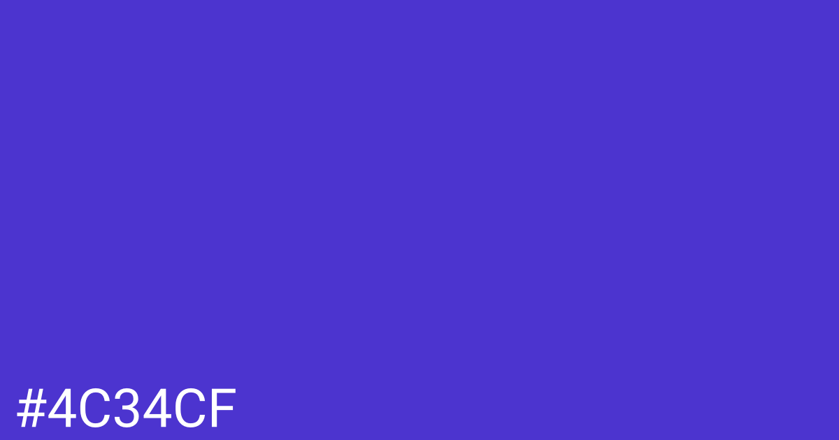 Hex color #4c34cf graphic