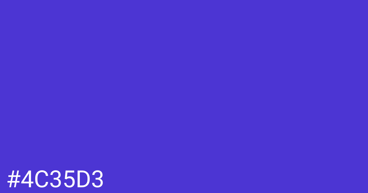 Hex color #4c35d3 graphic
