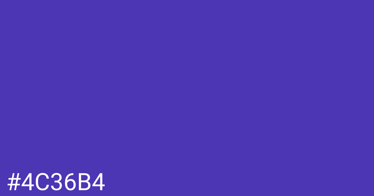 Hex color #4c36b4 graphic