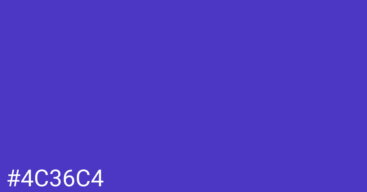 Hex color #4c36c4 graphic