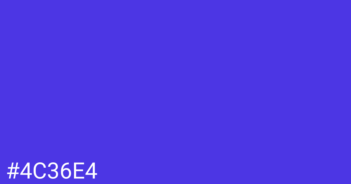 Hex color #4c36e4 graphic