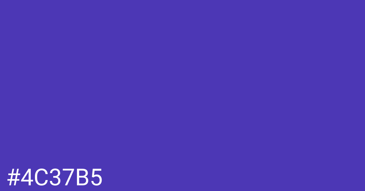 Hex color #4c37b5 graphic