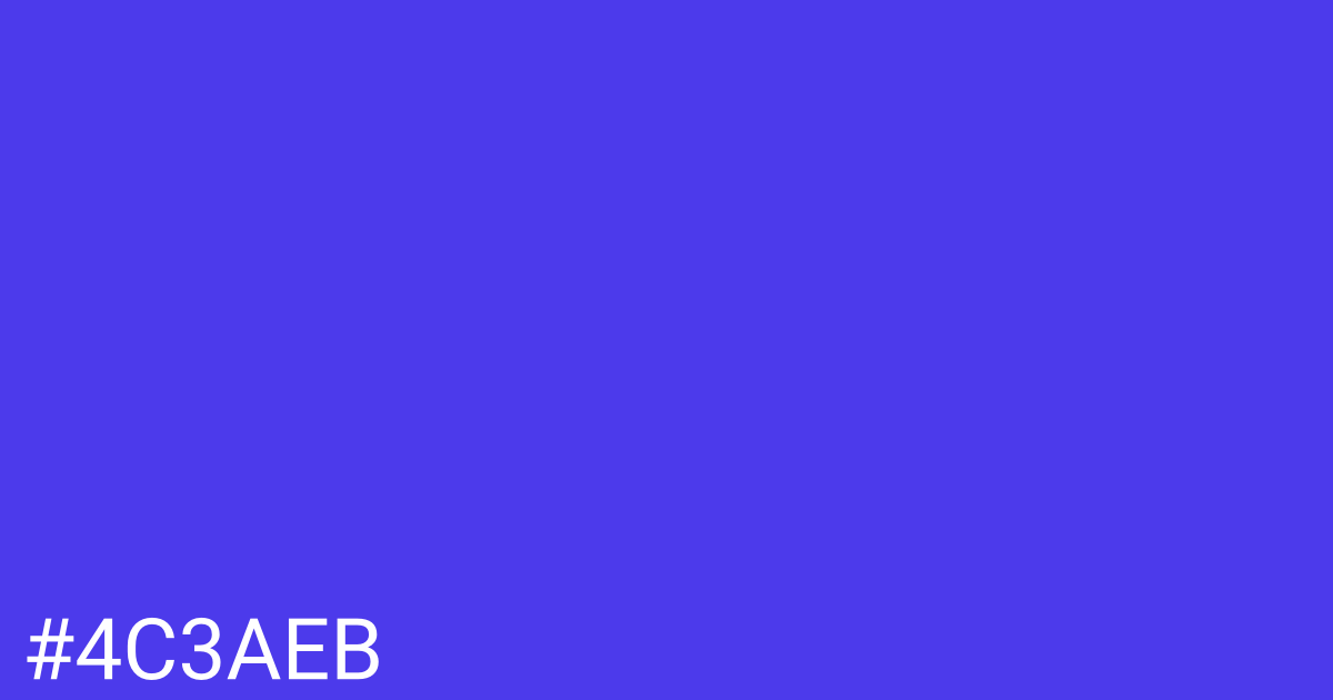Hex color #4c3aeb graphic