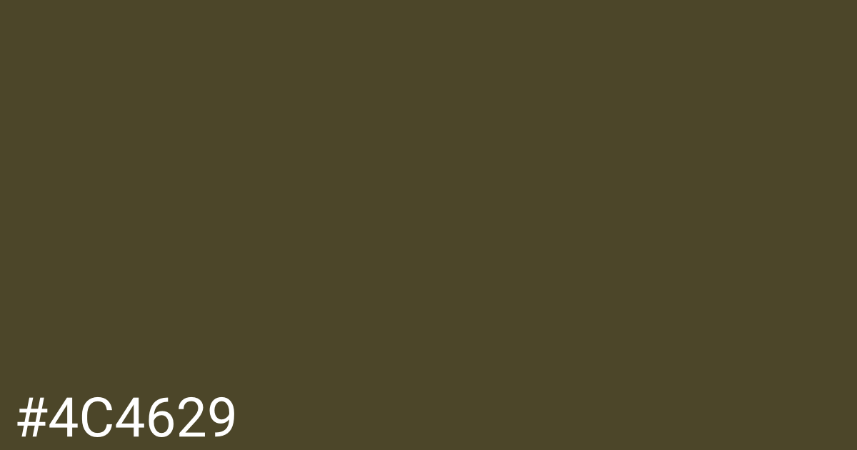 Hex color #4c4629 graphic
