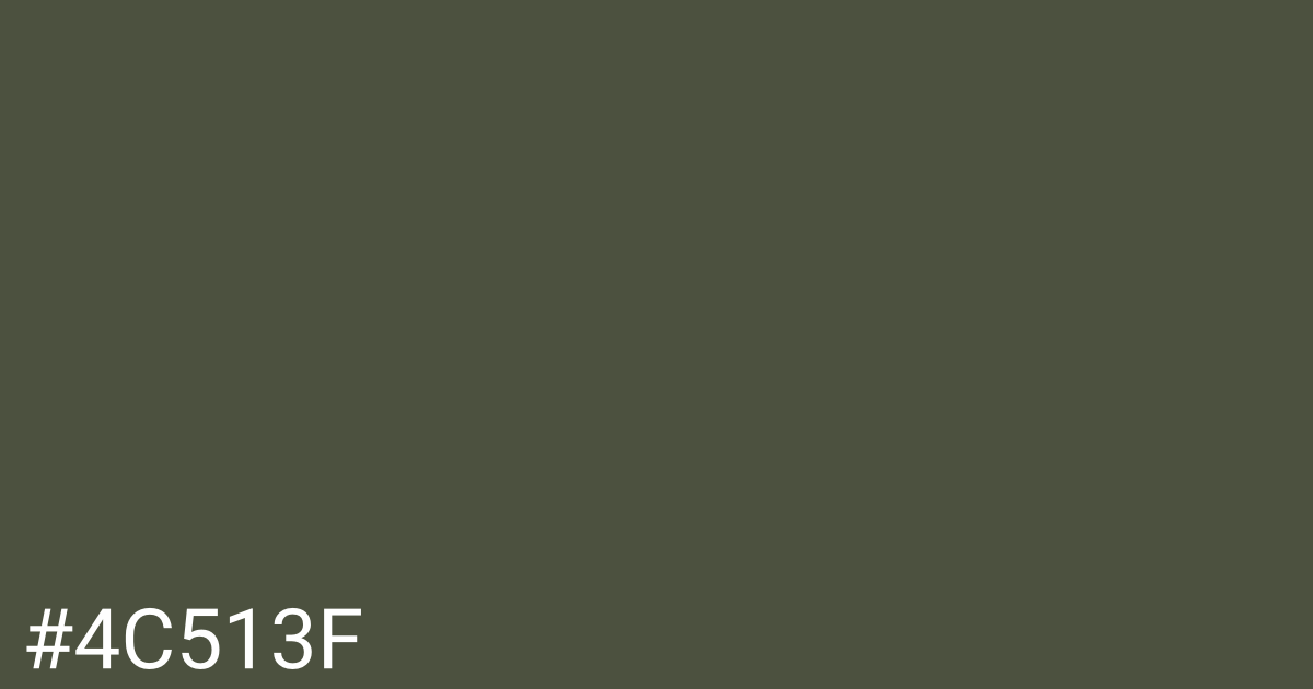 Hex color #4c513f graphic