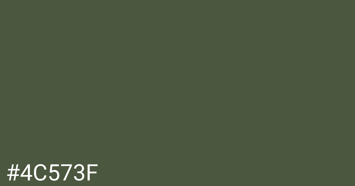 Hex color #4c573f graphic