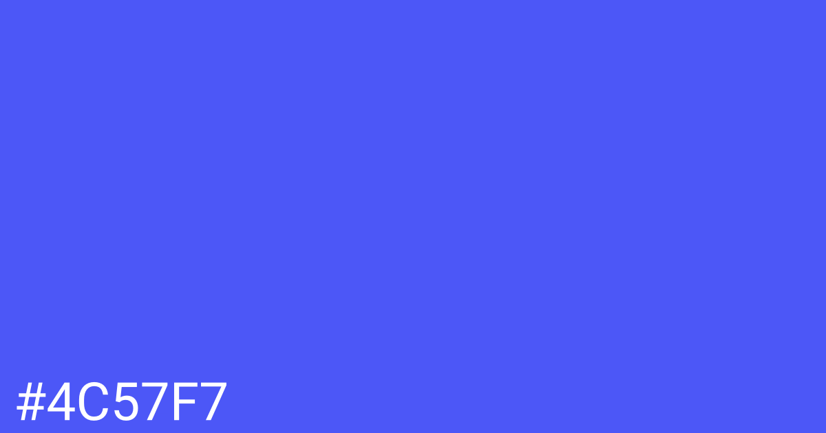 Hex color #4c57f7 graphic