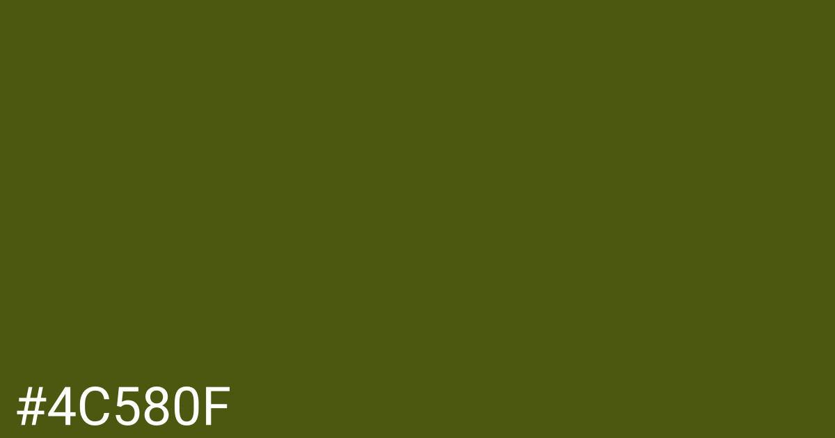 Hex color #4c580f graphic