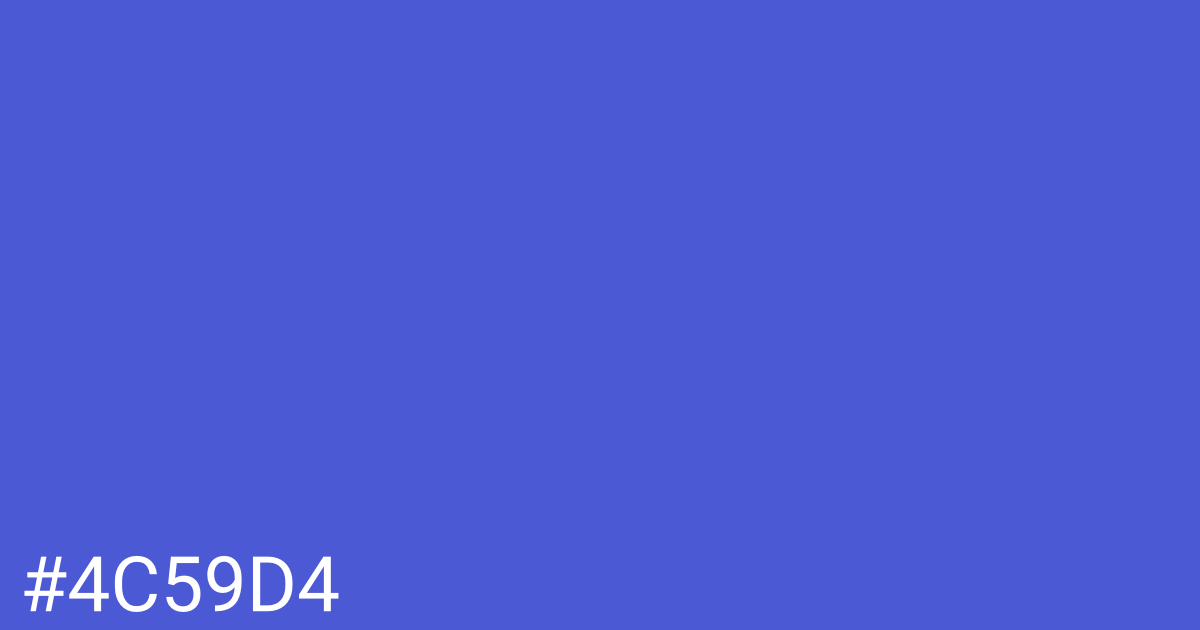 Hex color #4c59d4 graphic