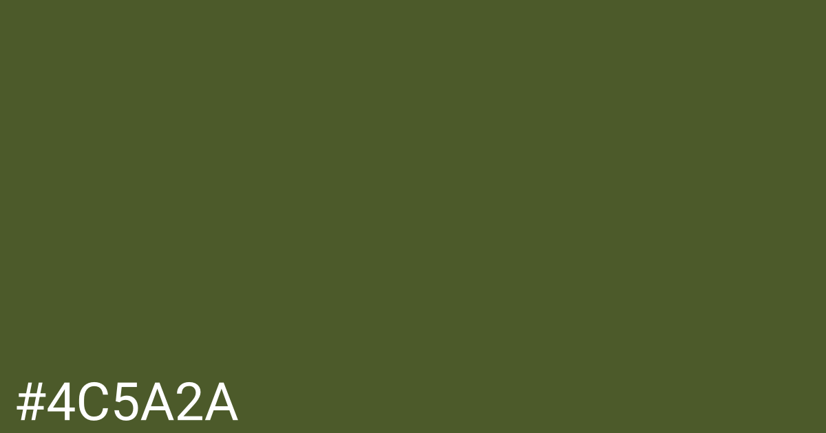 Hex color #4c5a2a graphic