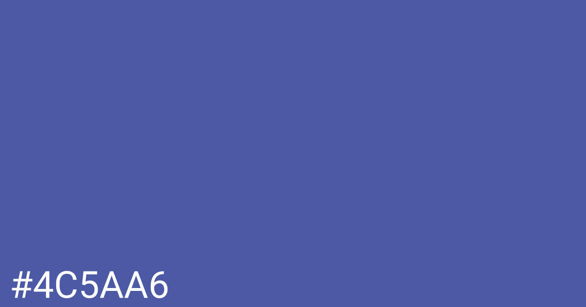 Hex color #4c5aa6 graphic