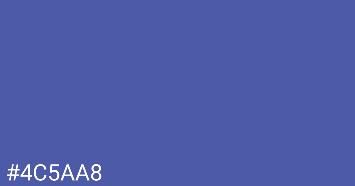 Hex color #4c5aa8 graphic