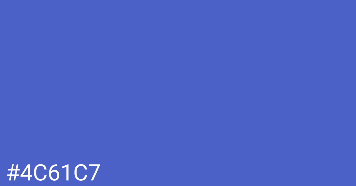 Hex color #4c61c7 graphic