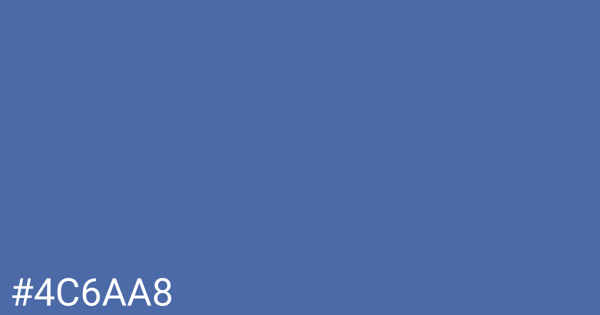 Hex color #4c6aa8 graphic