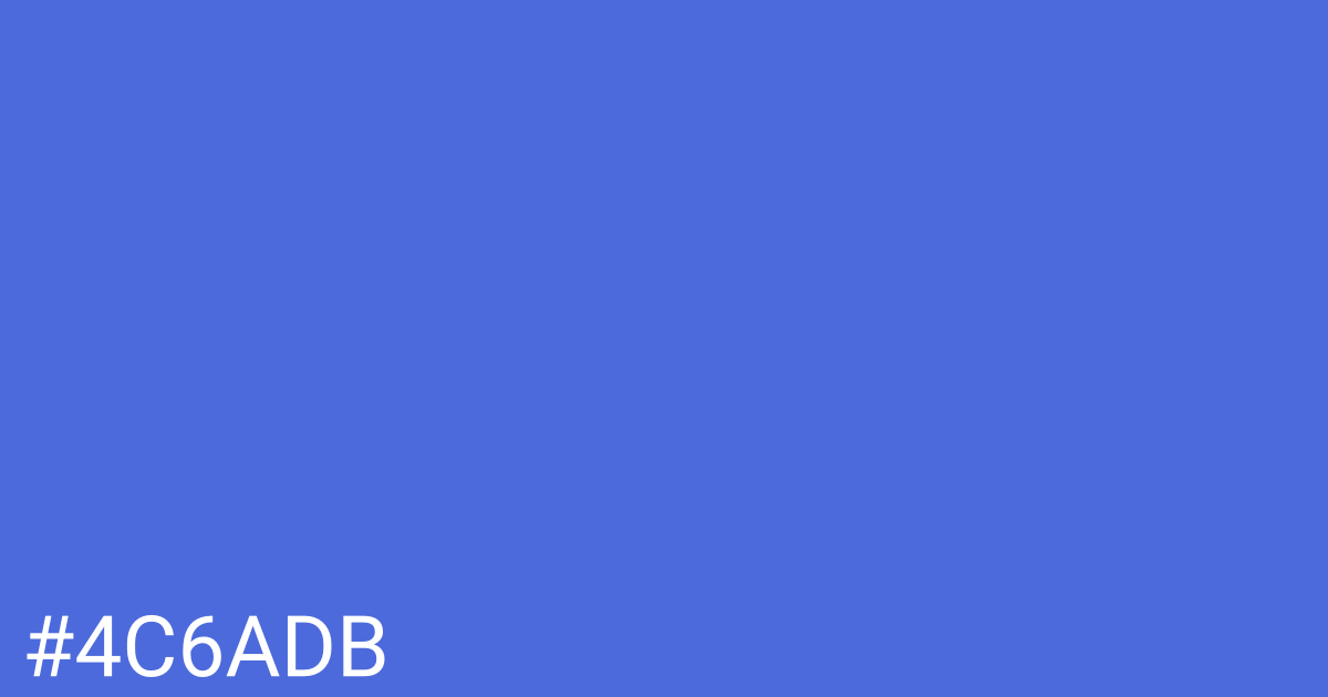 Hex color #4c6adb graphic