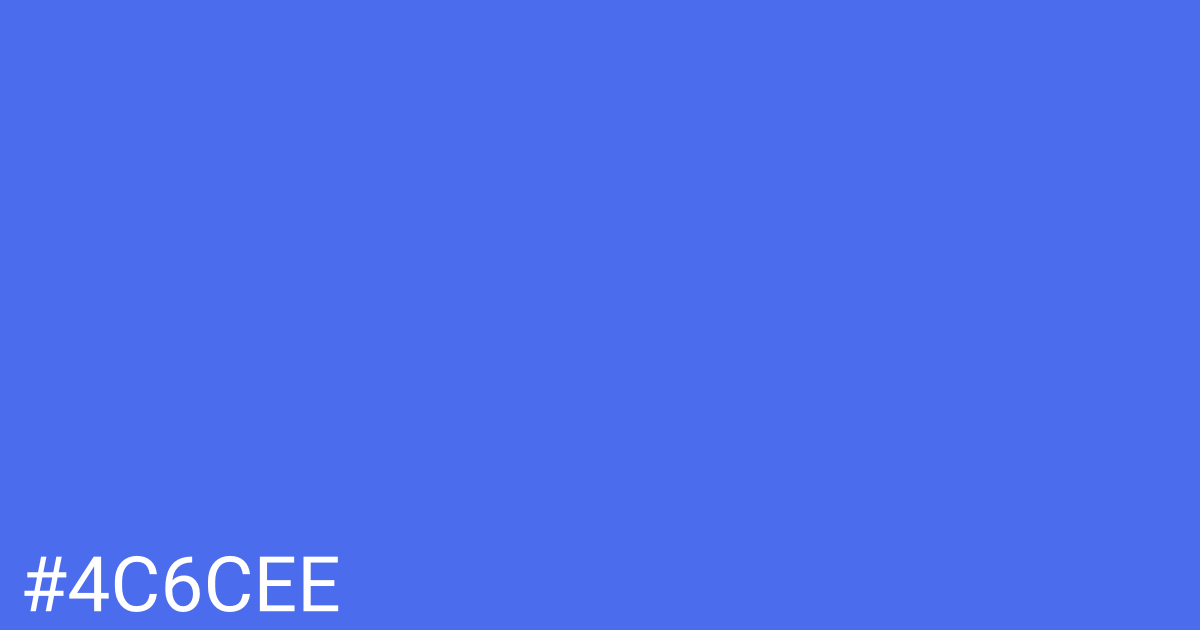 Hex color #4c6cee graphic