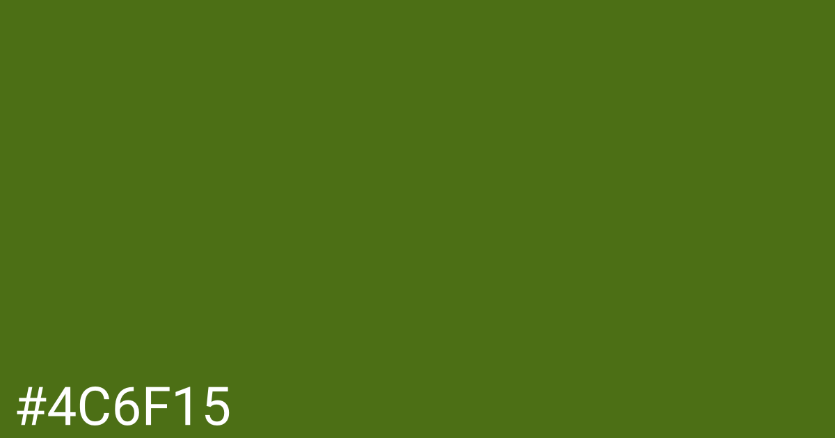 Hex color #4c6f15 graphic