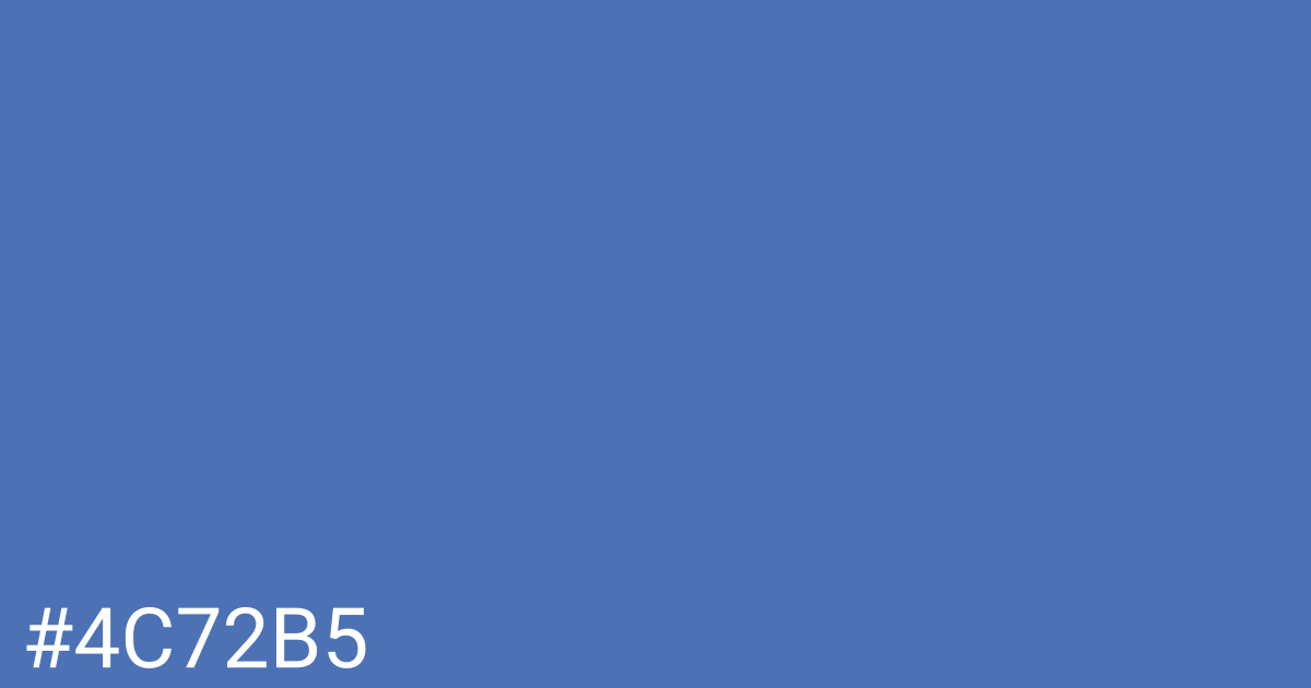 Hex color #4c72b5 graphic