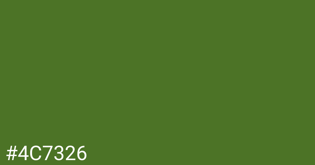 Hex color #4c7326 graphic
